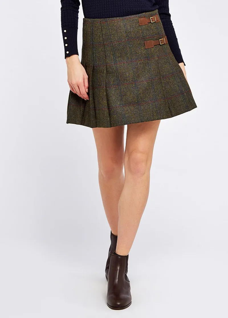 Dubarry Womens Blossom Tweed Skirt Hemlock-3